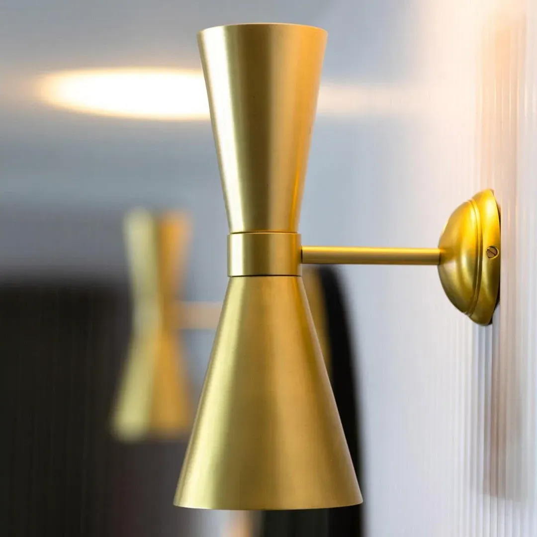 Cone Wall Light - Satin Brass, Metal