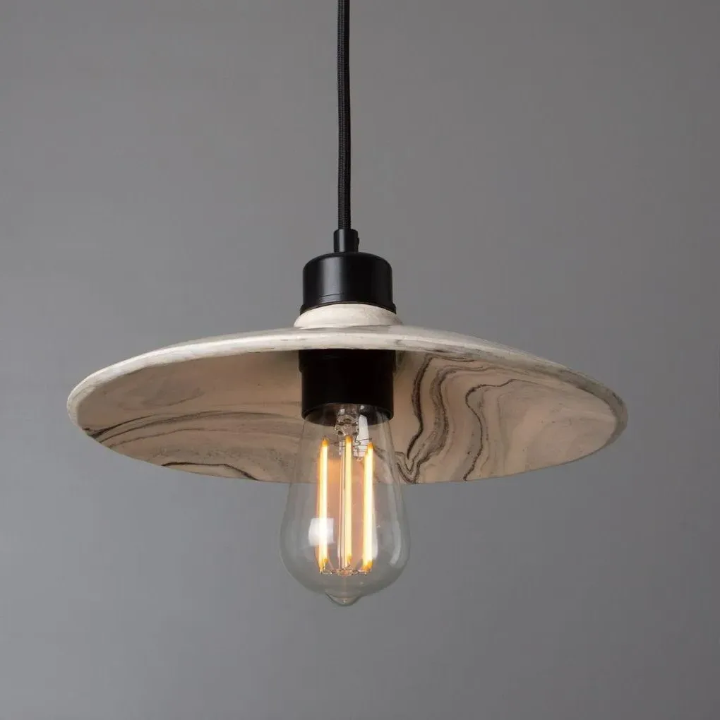 Conical Pendant Light - Marbled, Ceramic image