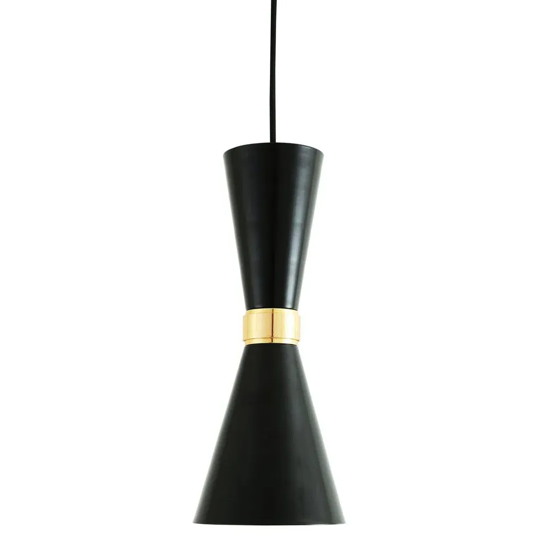 Contemporary Pendant Light - Black, Brass image