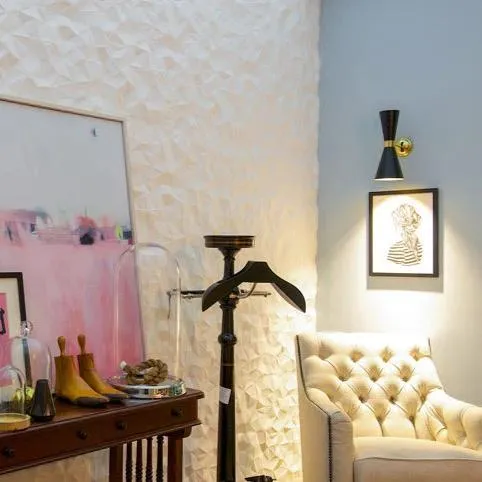 Contemporary Wall Light - Black, Brass