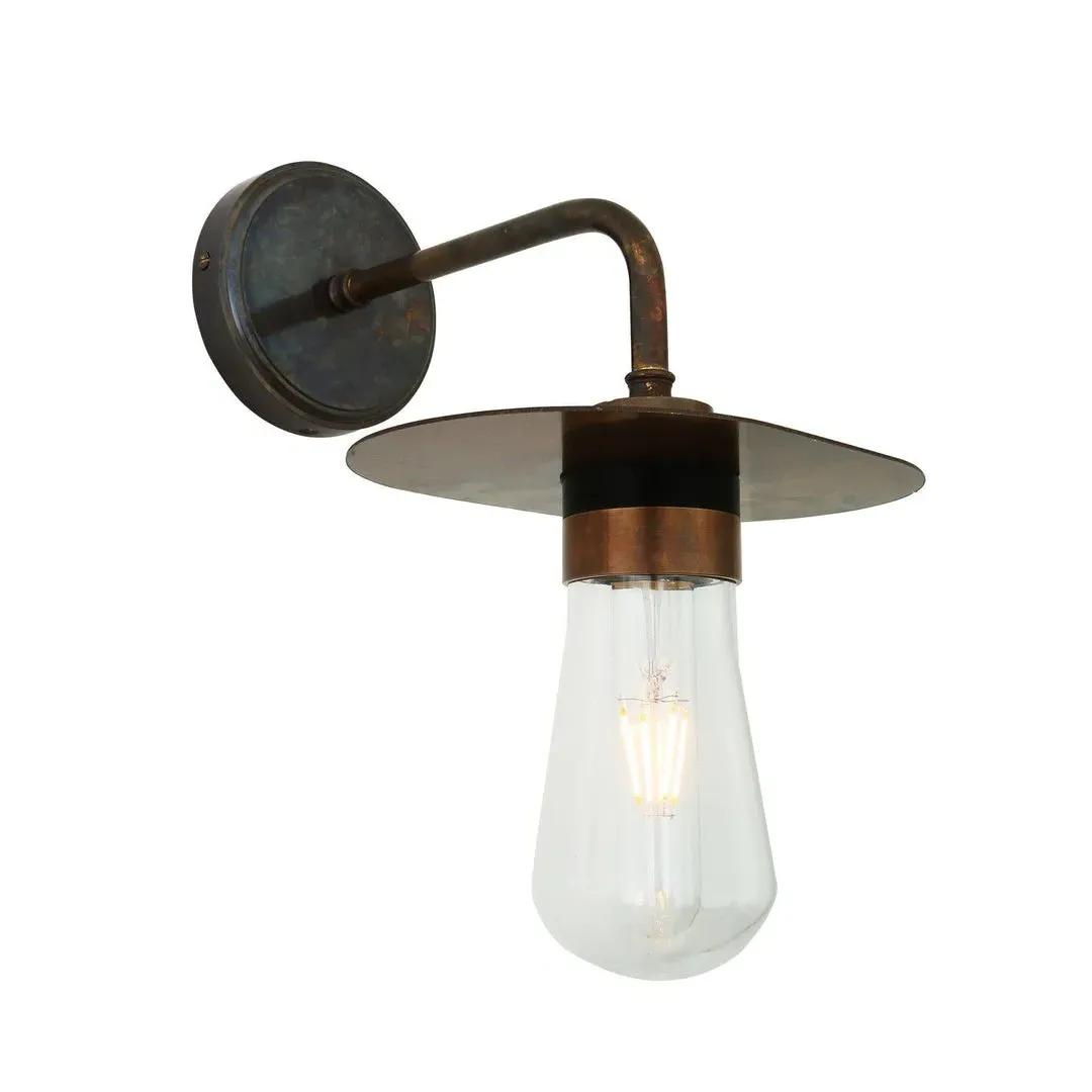 Contemporary Wall Light IP65 - Antique Brass