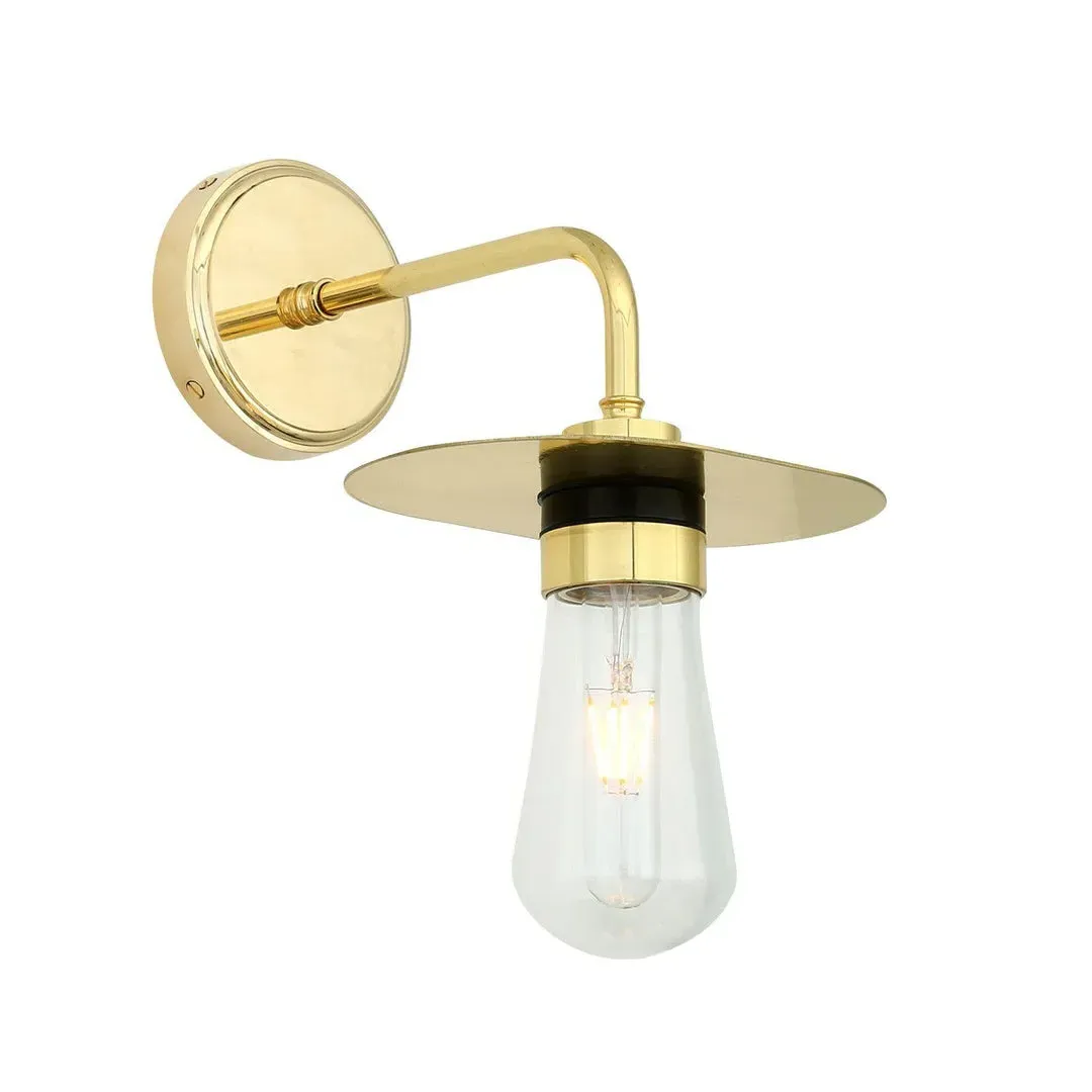 Contemporary Wall Light - Natural Brass image