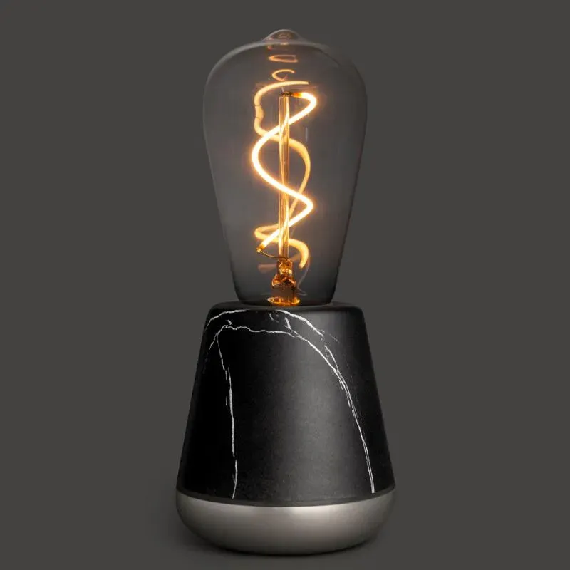 Cordless LED Table Lamp - Black, Marble image