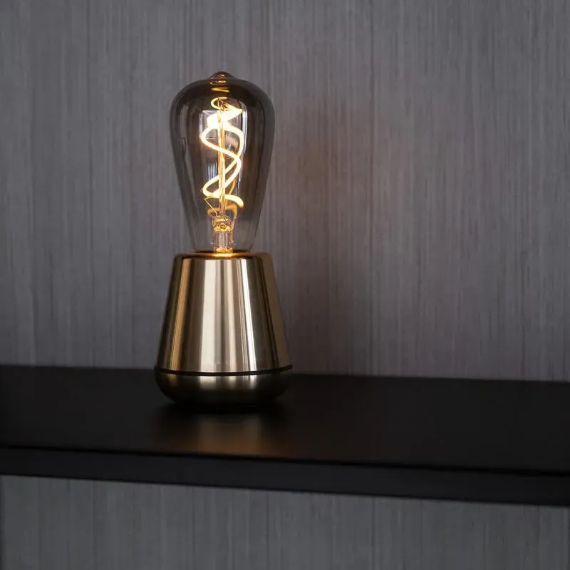 Cordless LED Table Lamp - Gold, Metal