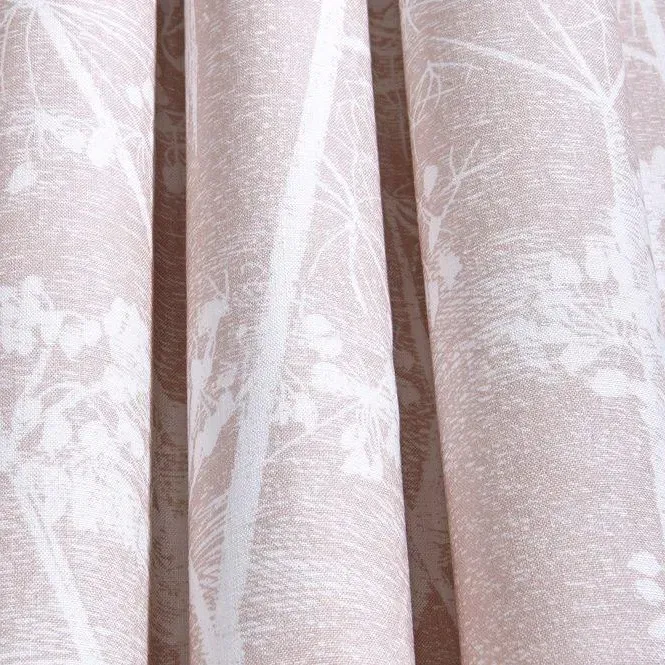 Cow Parsley Linen Fabric - White & Ballet