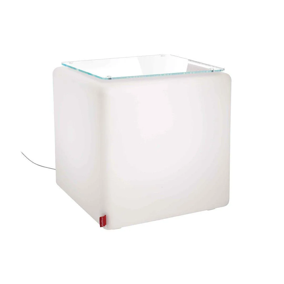 Cube Light Table with Glass Top - White, LED