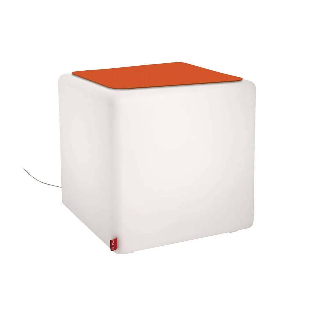 Cube Light Table with Seating - Orange, Felt
