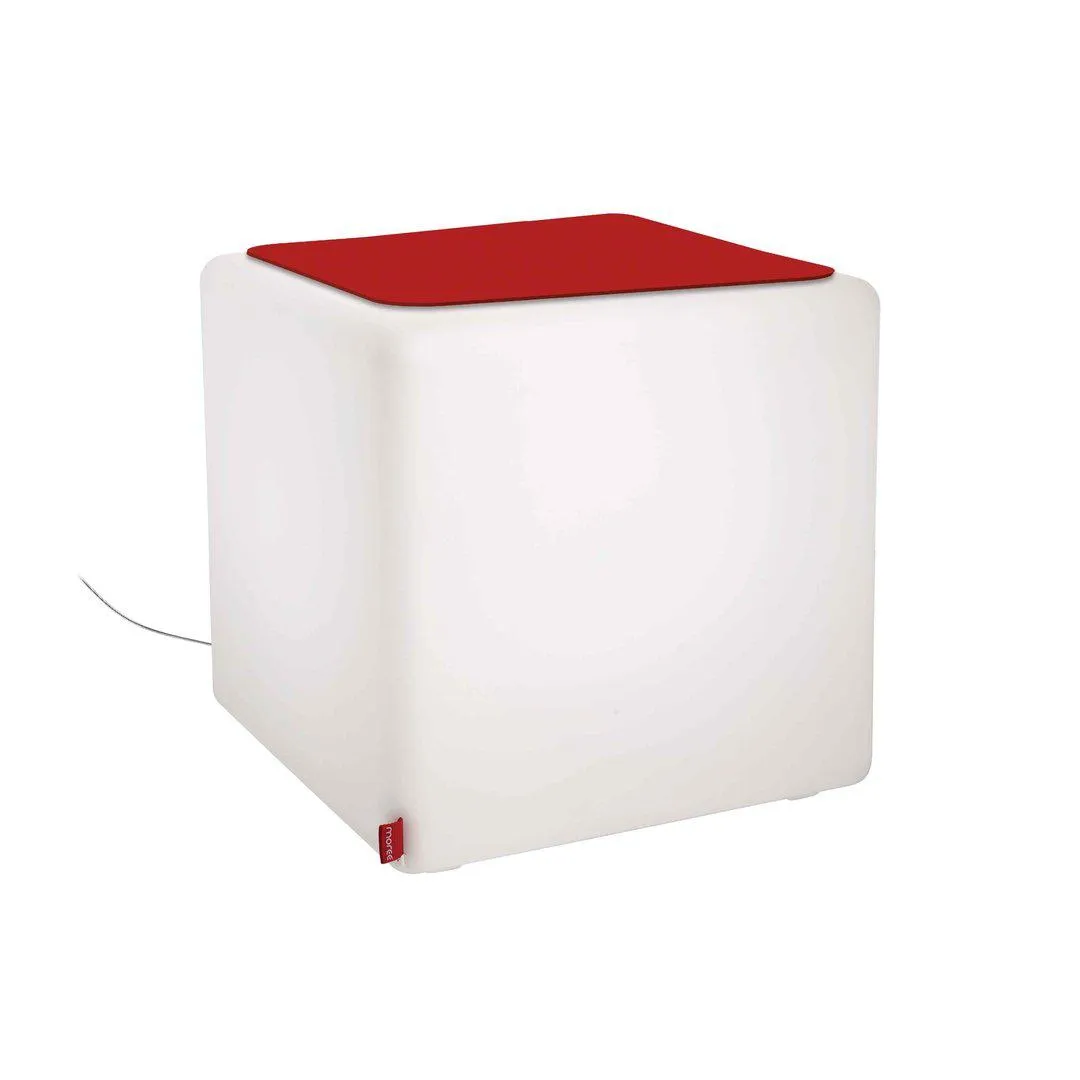 Cube Light Table with Seating - Red, Felt