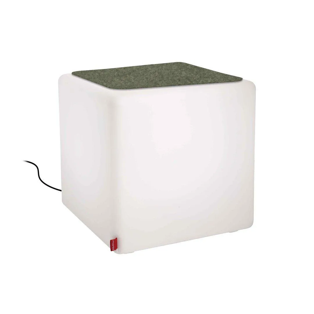 Cube Light Up Garden Table - Grey, Felt