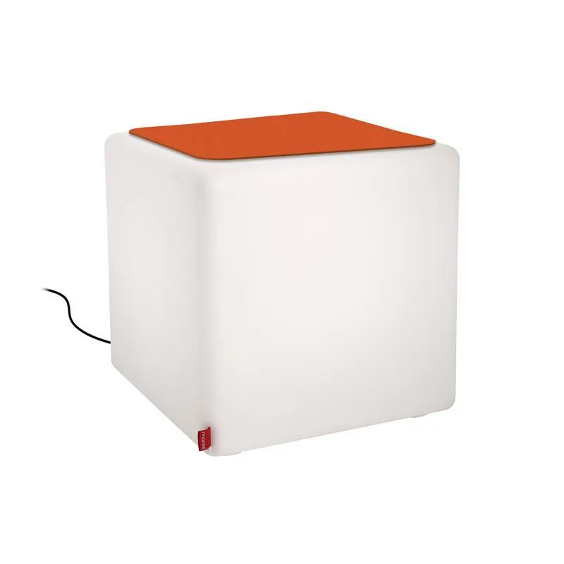 Cube Light Up Garden Table - Orange, Felt
