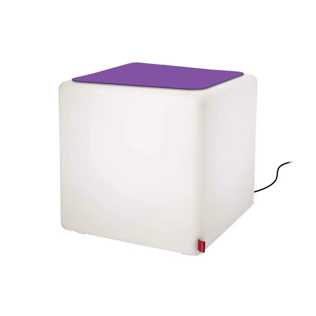 Cube Light Up Garden Table - Purple, Felt