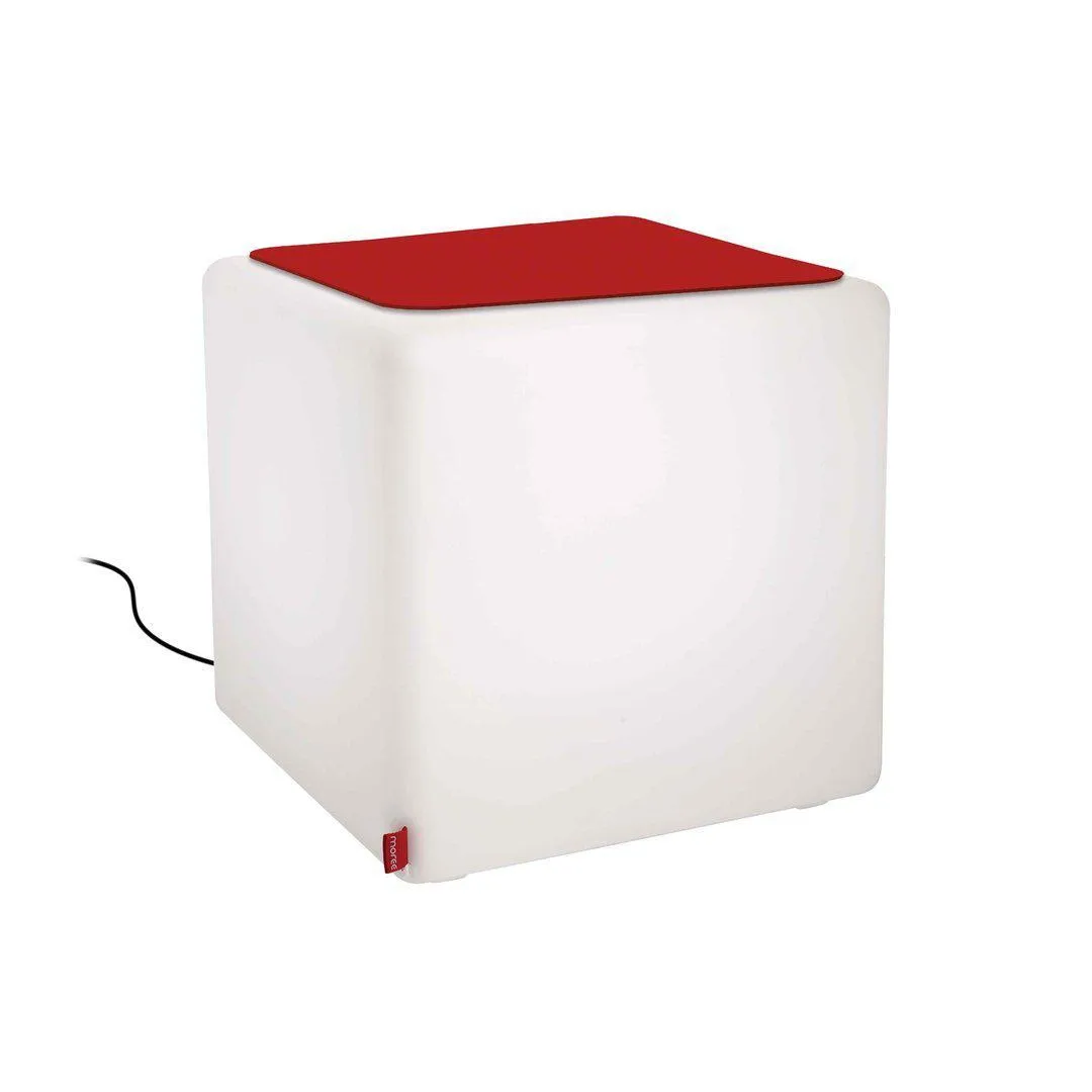 Cube Light Up Garden Table - Red, Felt
