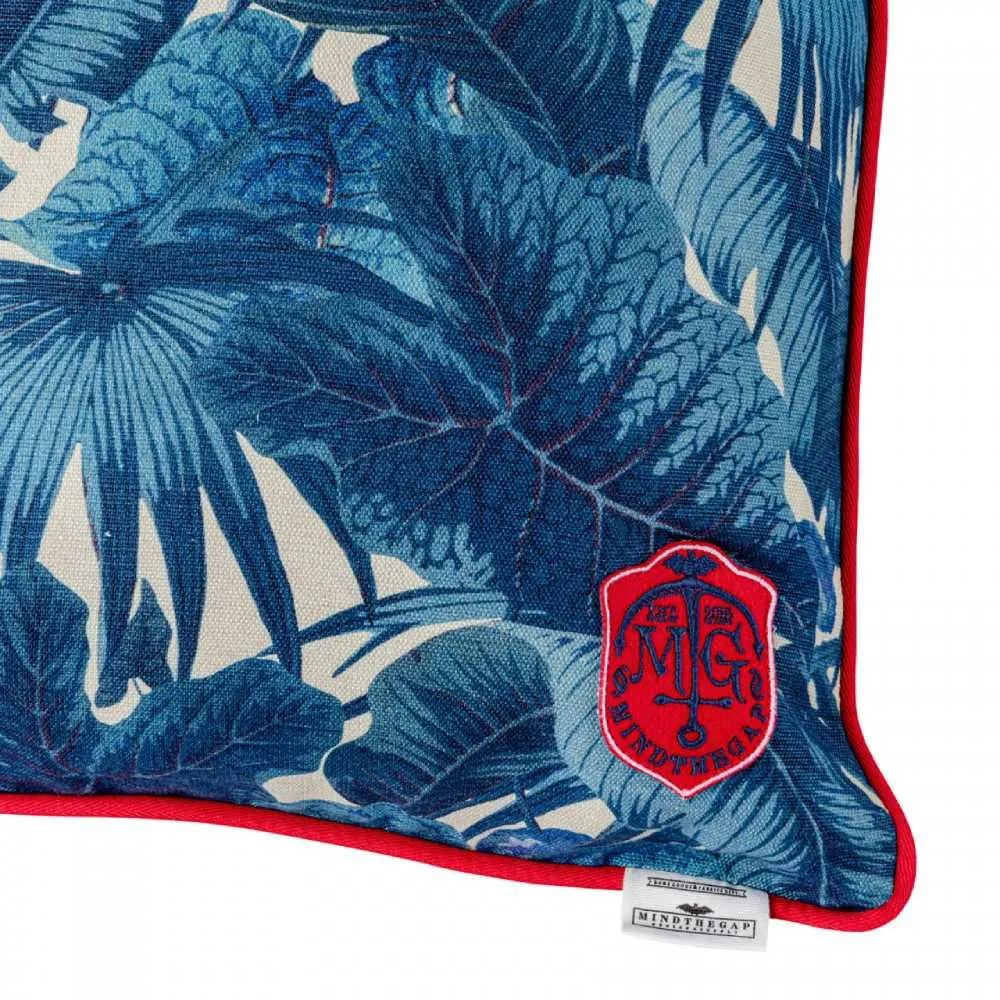 Decorative Cushion Botanical Print - Indigo