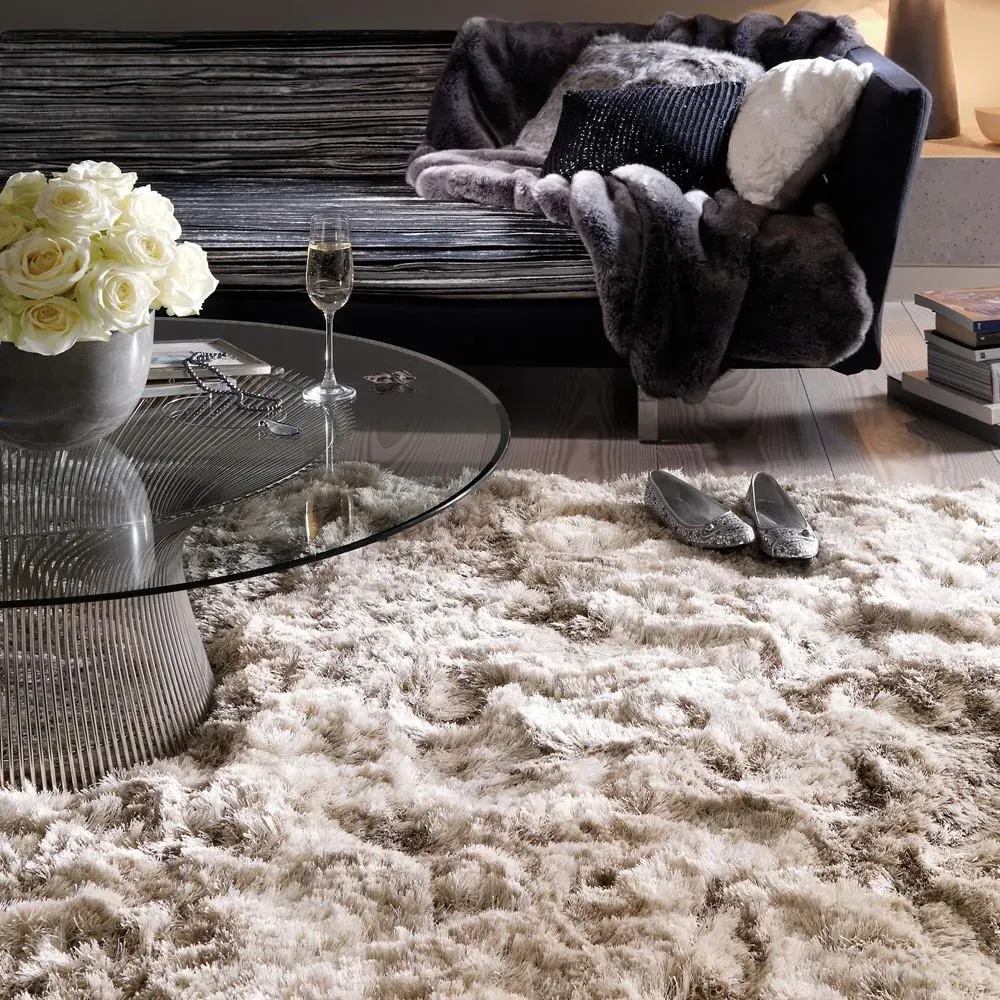 Deep Pile Shaggy Rug - Sand