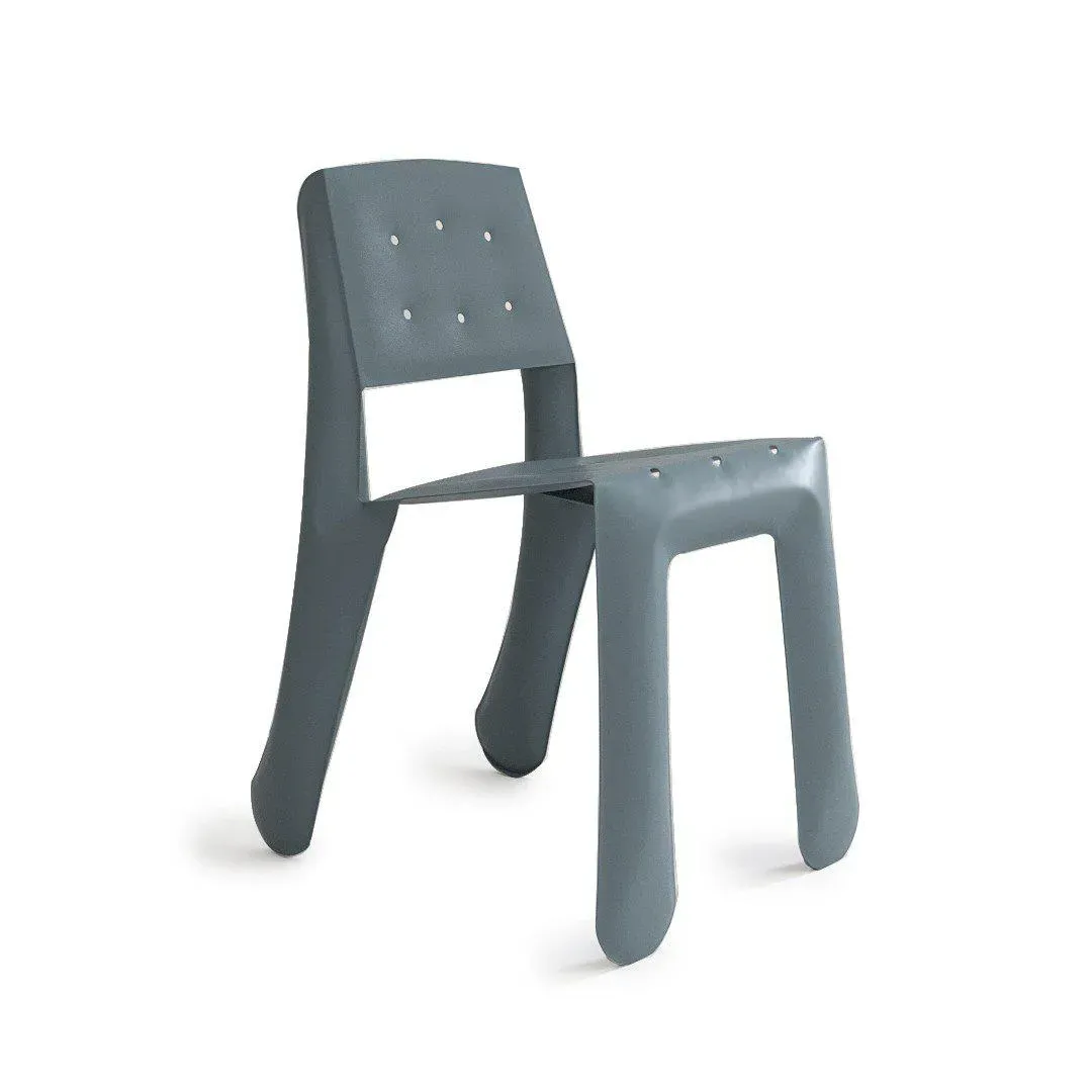 Dining Chair with Steel Frame - Blue, Steel