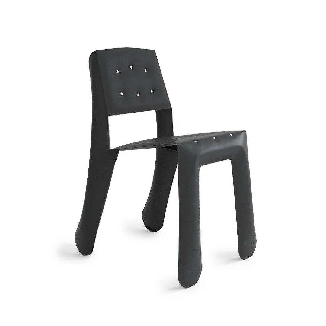 Dining Chair with Steel Frame - Graphite, Steel