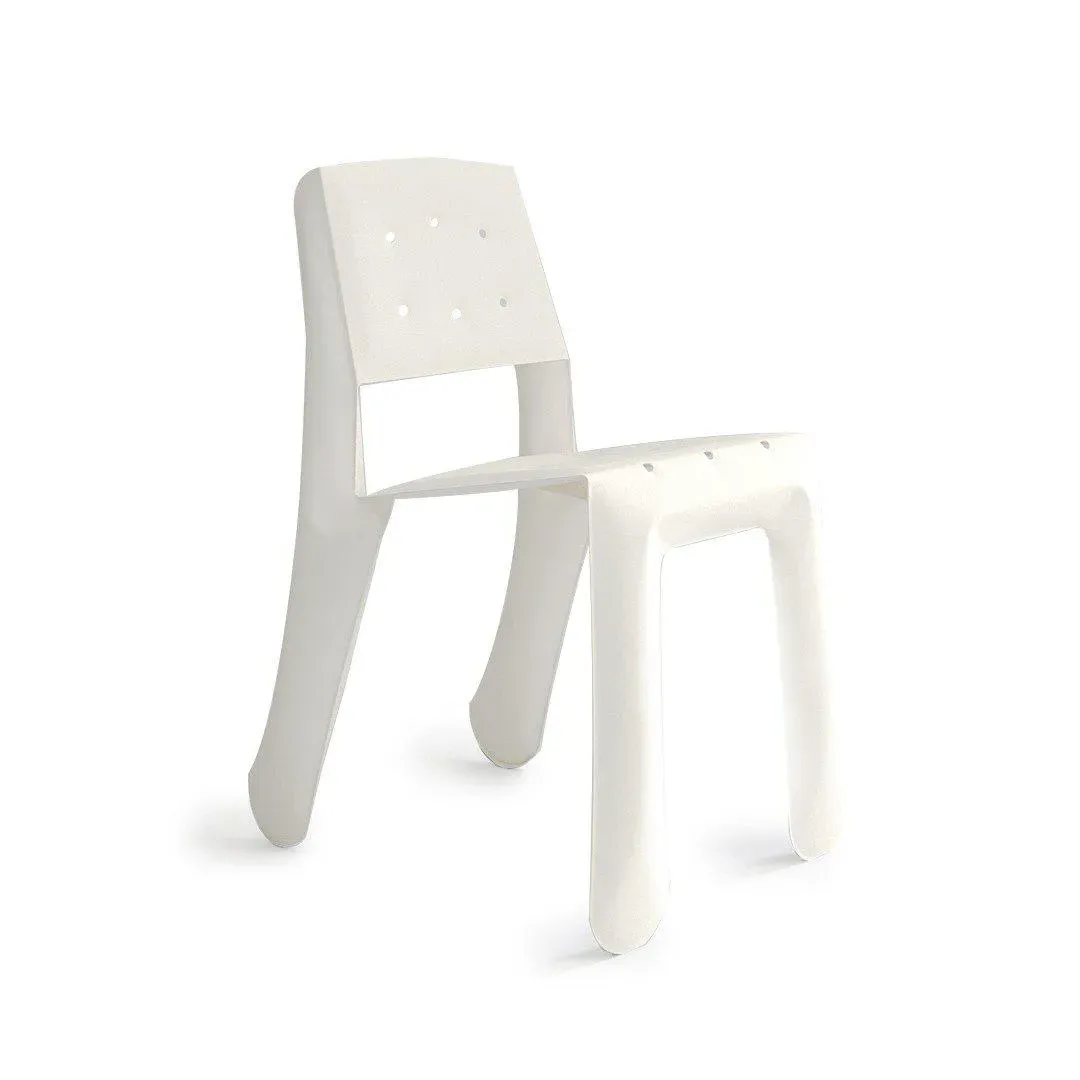 Dining Chair with Steel Frame - White, Steel
