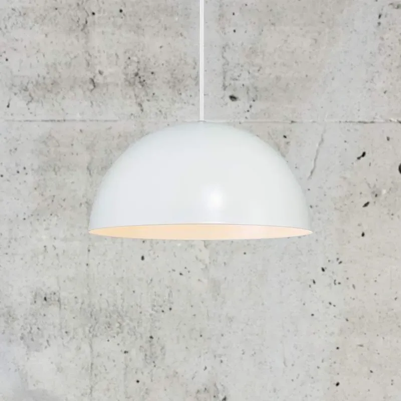 Dome Pendant Light - White