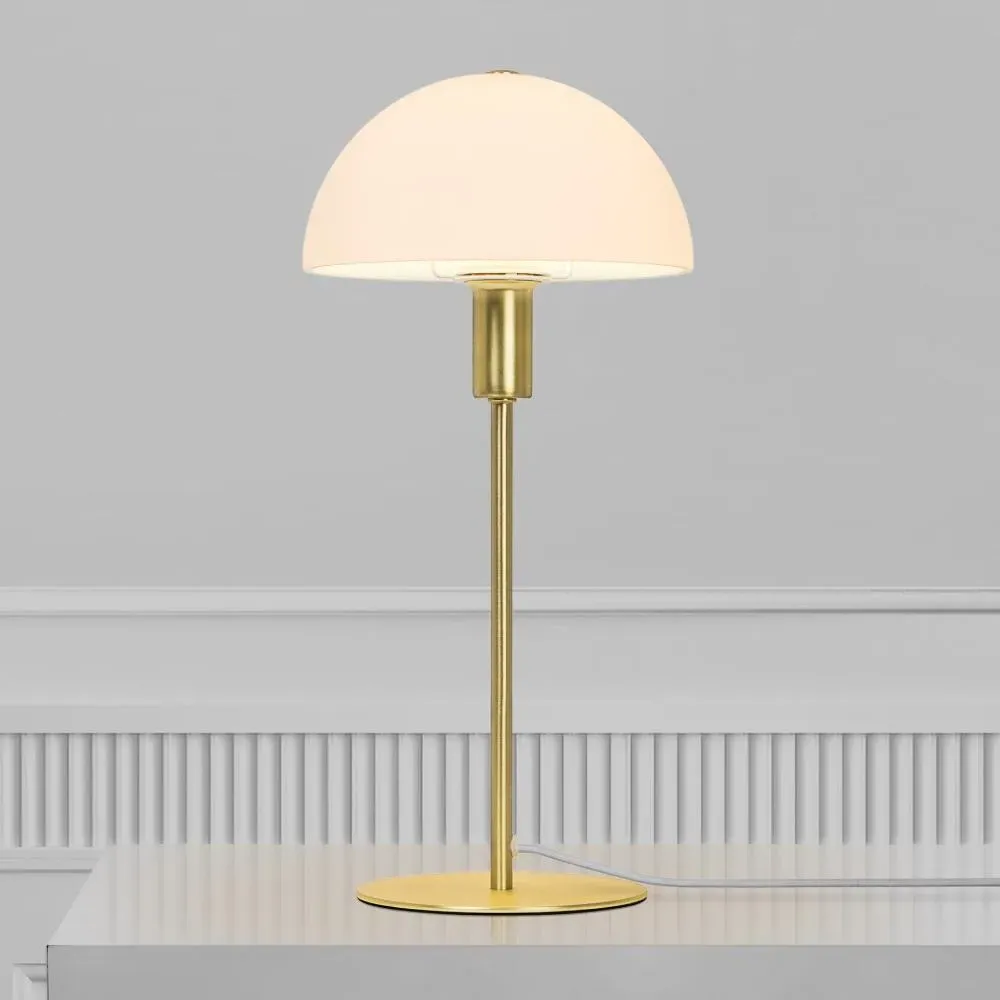 Dome Table Lamp - Brass, Opal Glass image