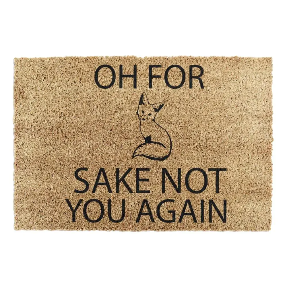 Doormat with Typography - Black, Coir image