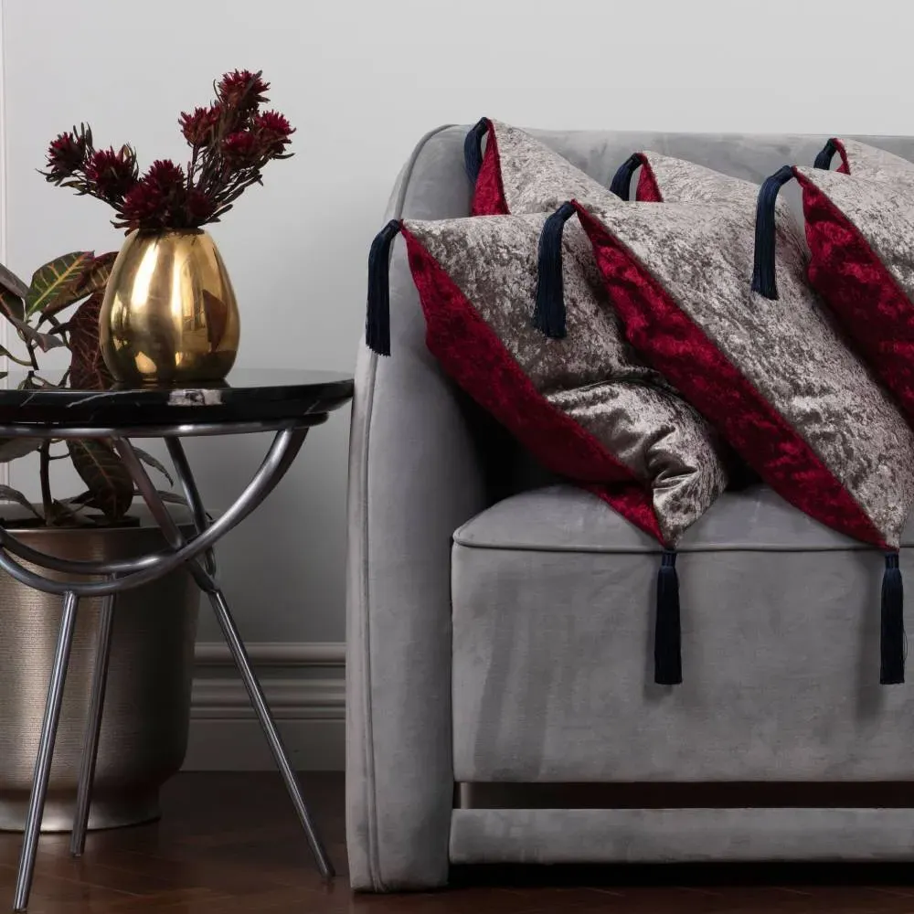 Double-Sided Cushion - Silver, Velvet