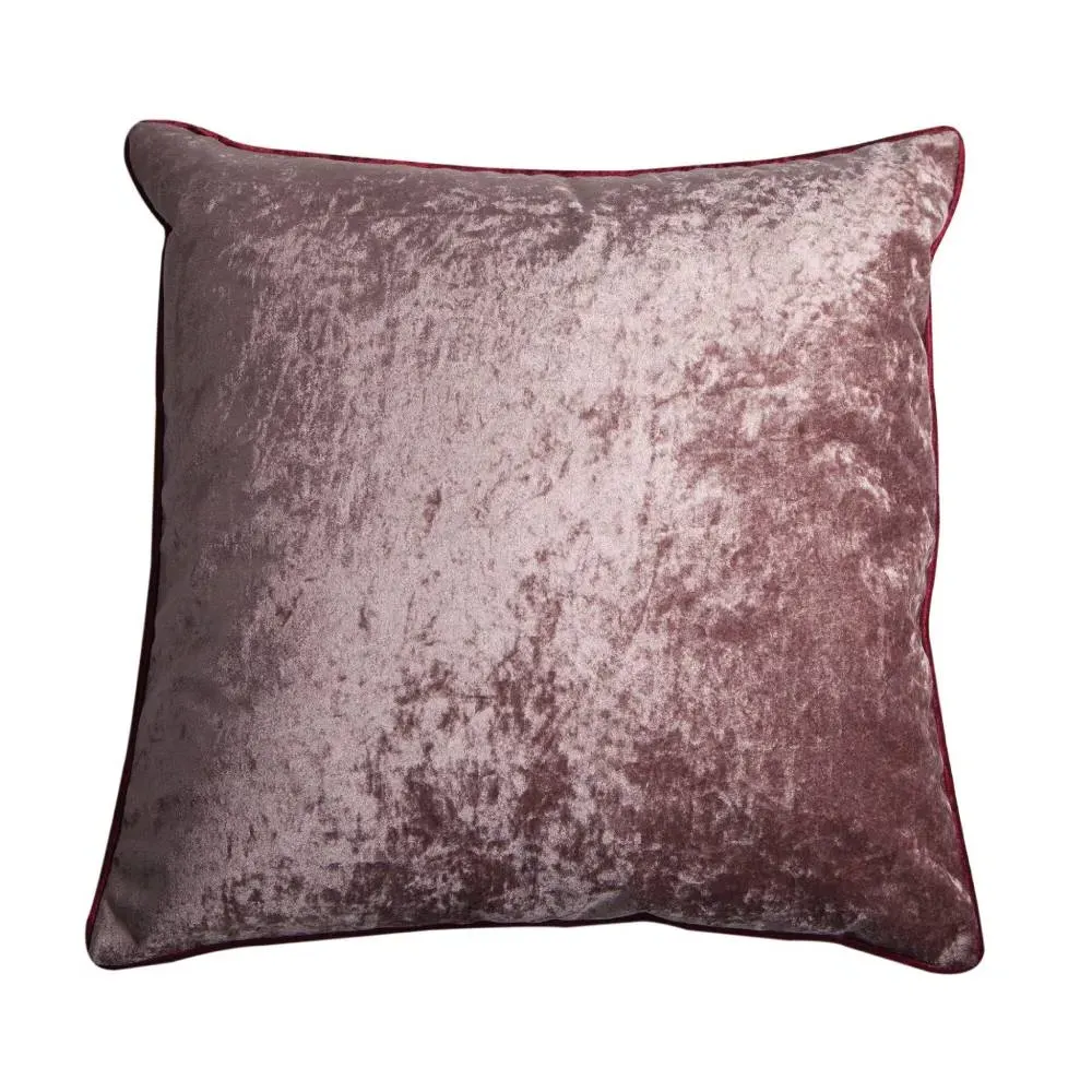 Double-Sided Cushion with Piping - Berry, Velvet