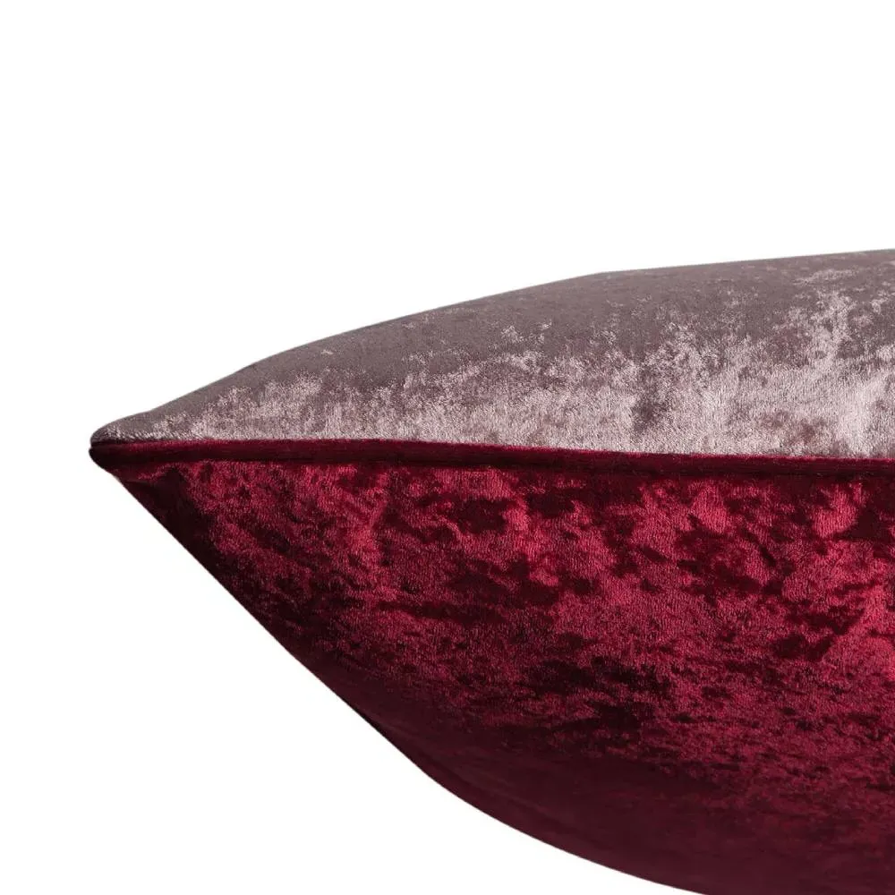 Double-Sided Cushion with Piping - Berry, Velvet