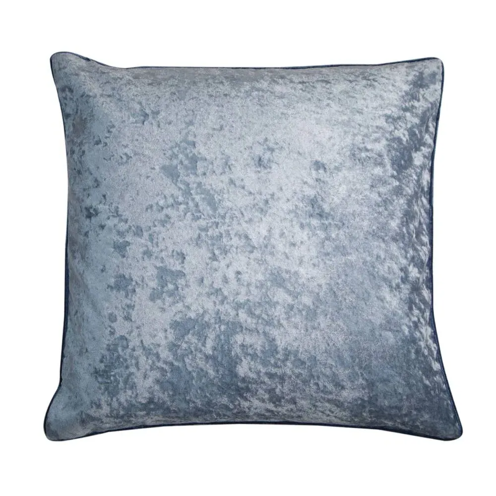 Double-Sided Cushion with Piping - Sapphire, Velvet