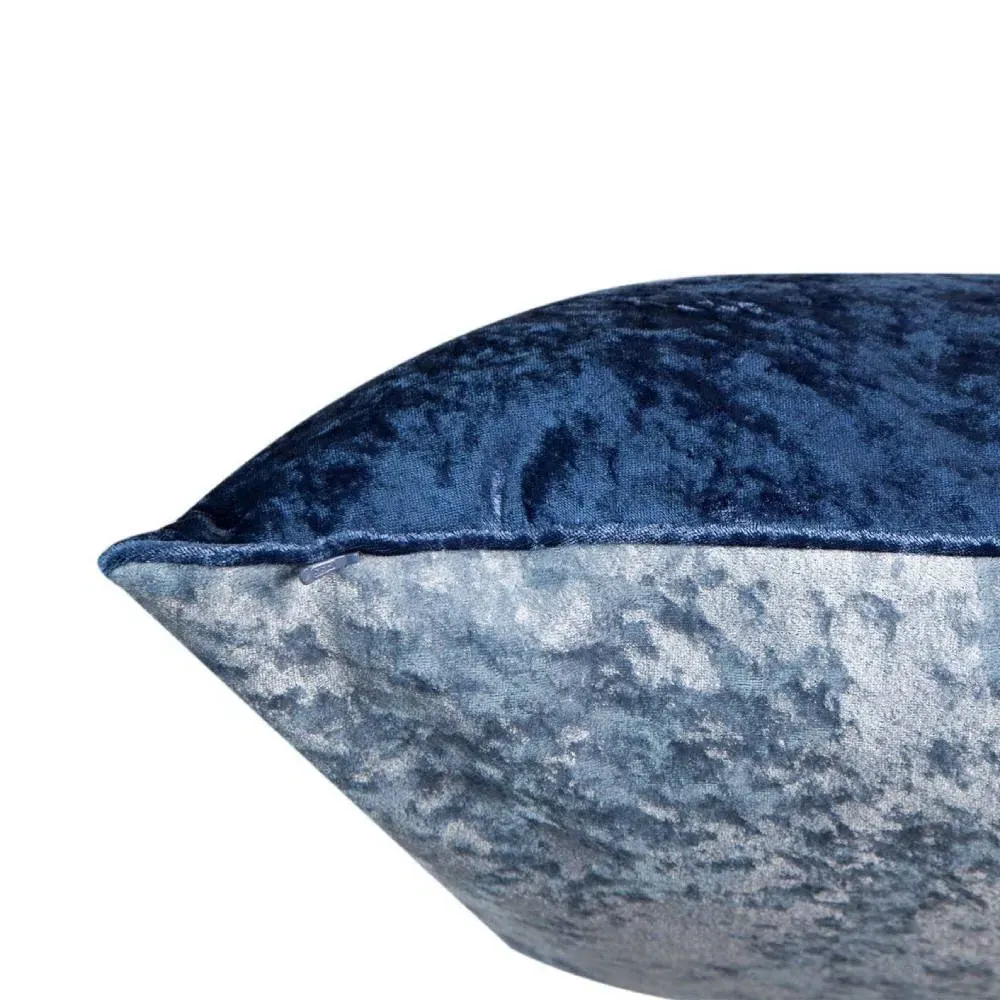 Double-Sided Cushion with Piping - Sapphire, Velvet