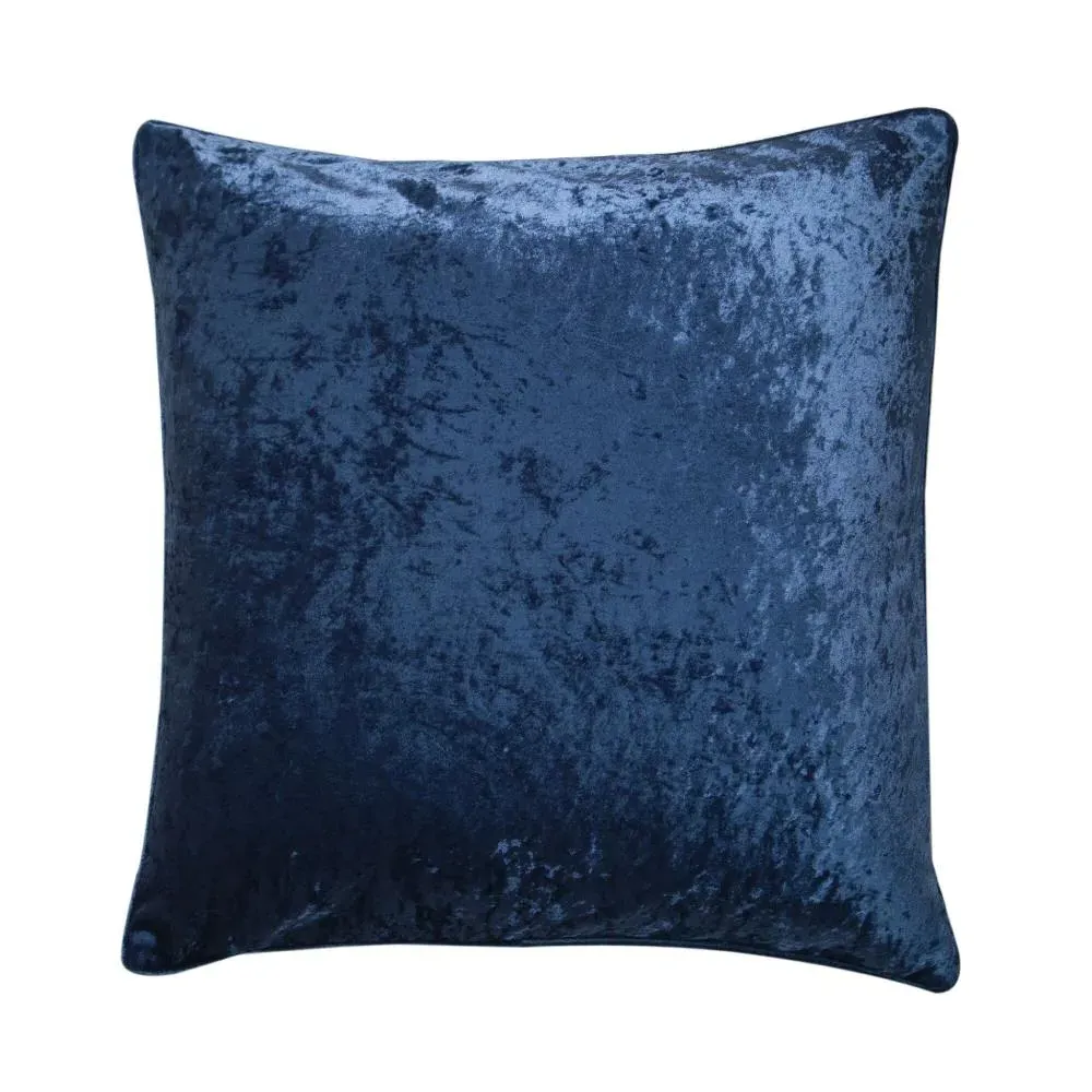 Double-Sided Cushion with Piping - Sapphire, Velvet