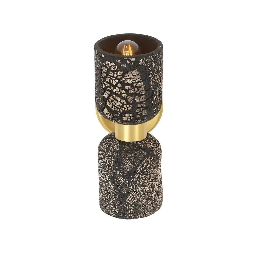 Double Wall Light - Black, Ceramic & Brass