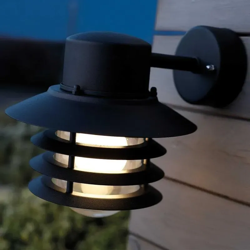 Down Outdoor Wall Lantern - Black image