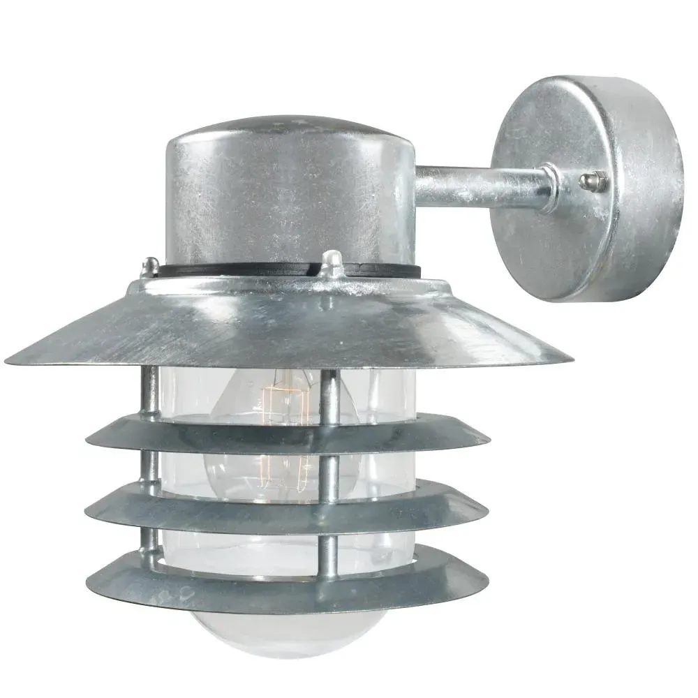 Down Outdoor Wall Lantern - Galvanised Steel