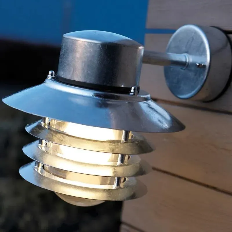 Down Outdoor Wall Lantern - Galvanised Steel