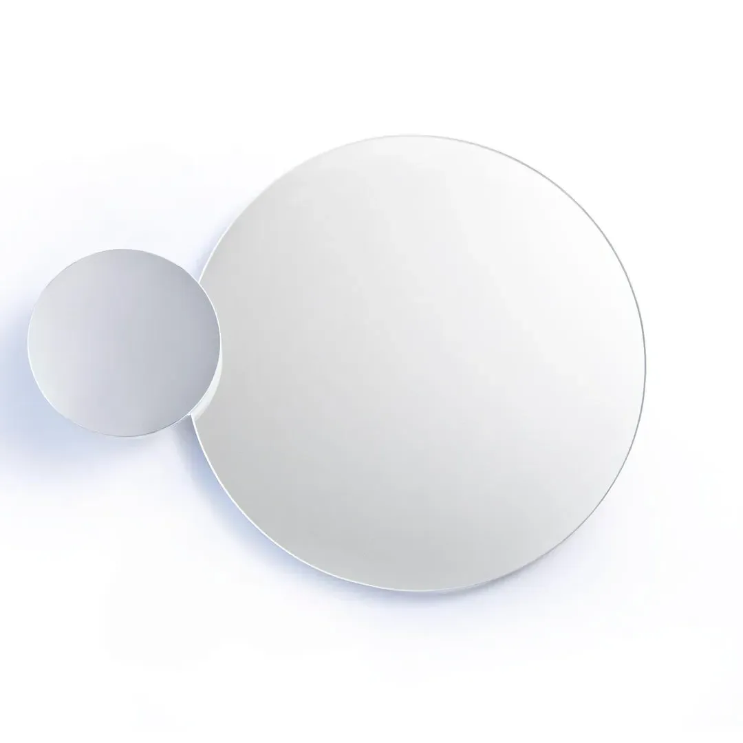 Eclipse Wall Mirror with Magnifier - Bamboo