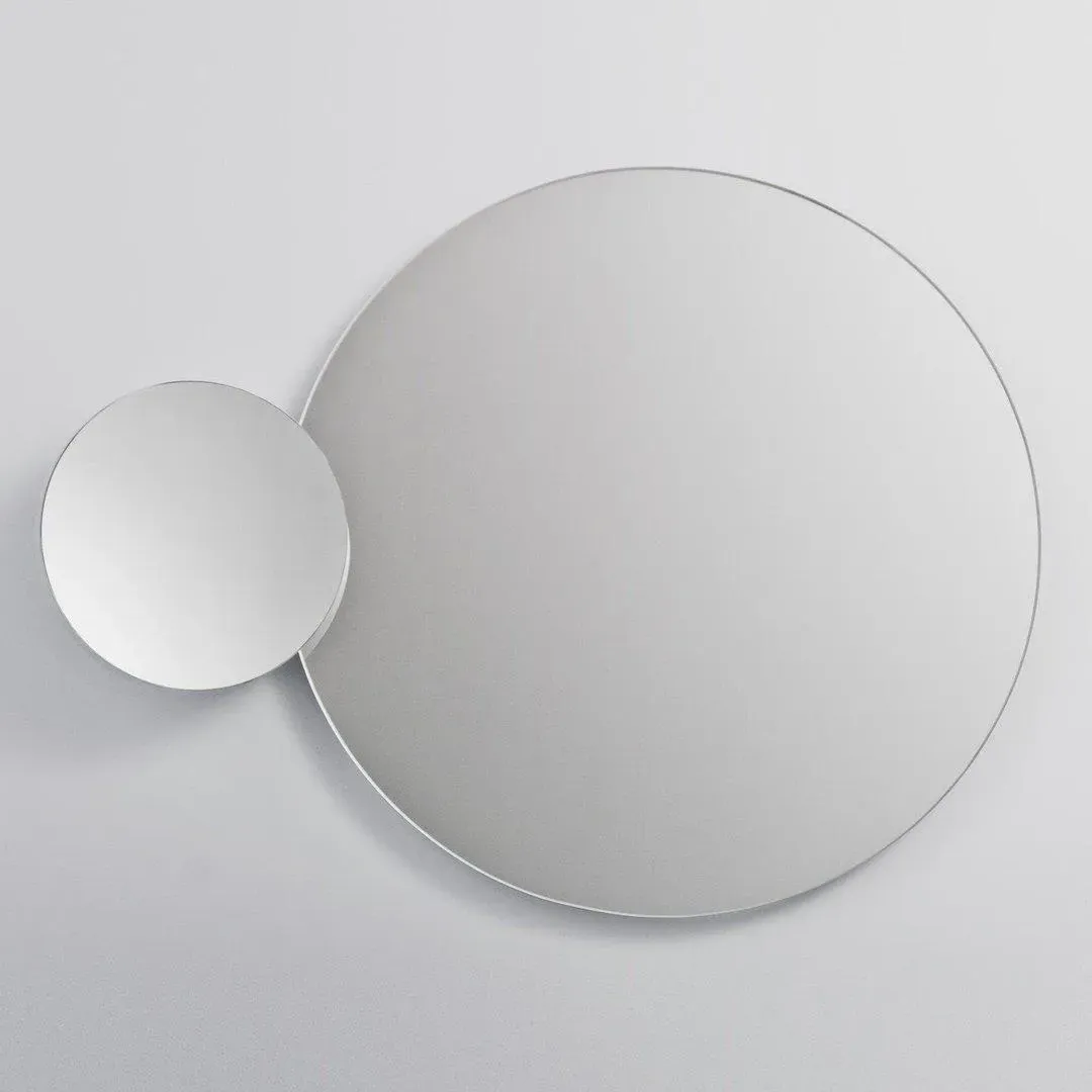 Eclipse Wall Mirror with Magnifier - Bamboo image