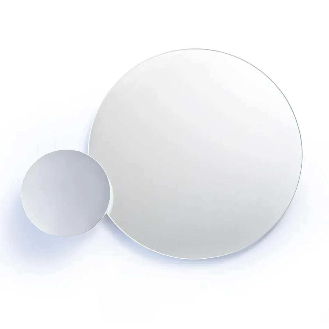 Eclipse Wall Mirror with Magnifier - Dark Oak