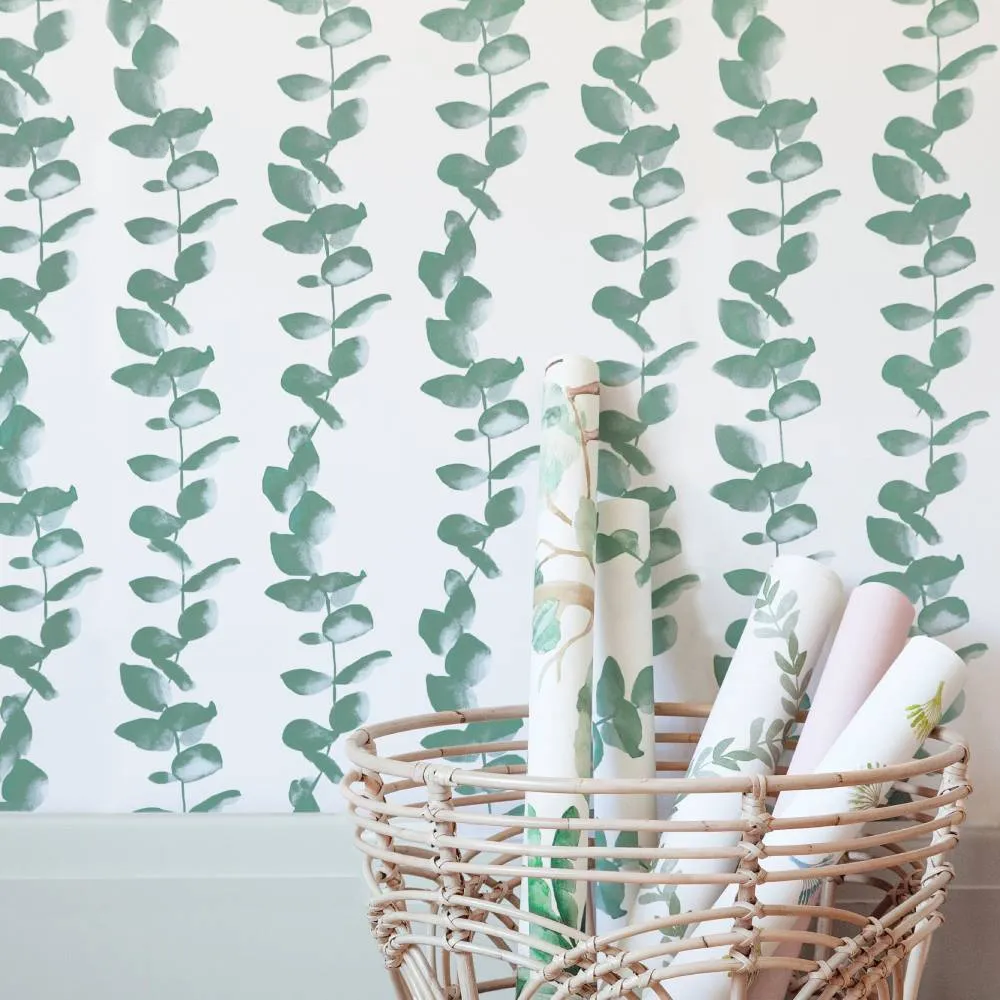 Eucalyptus Wallpaper Roll - Green, Paper image