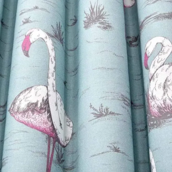 Flamingos Upholstery Fabric - Linen Union