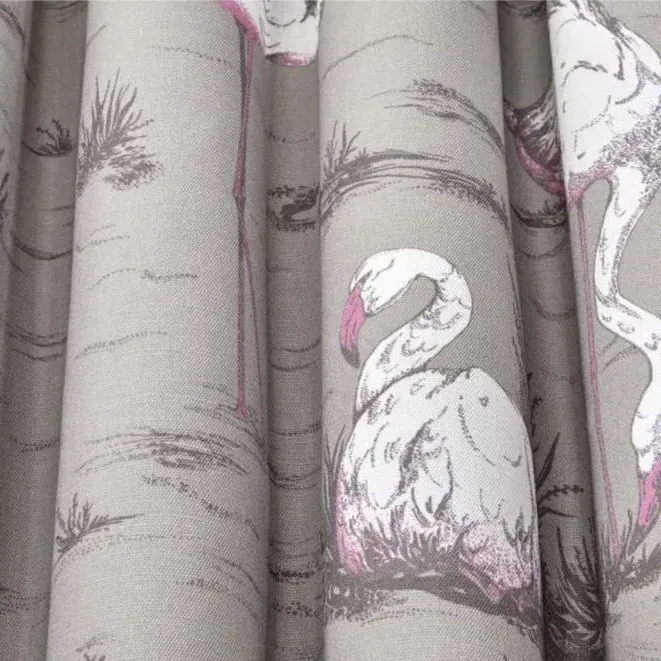 Flamingos Upholstery Fabric - Linen Union