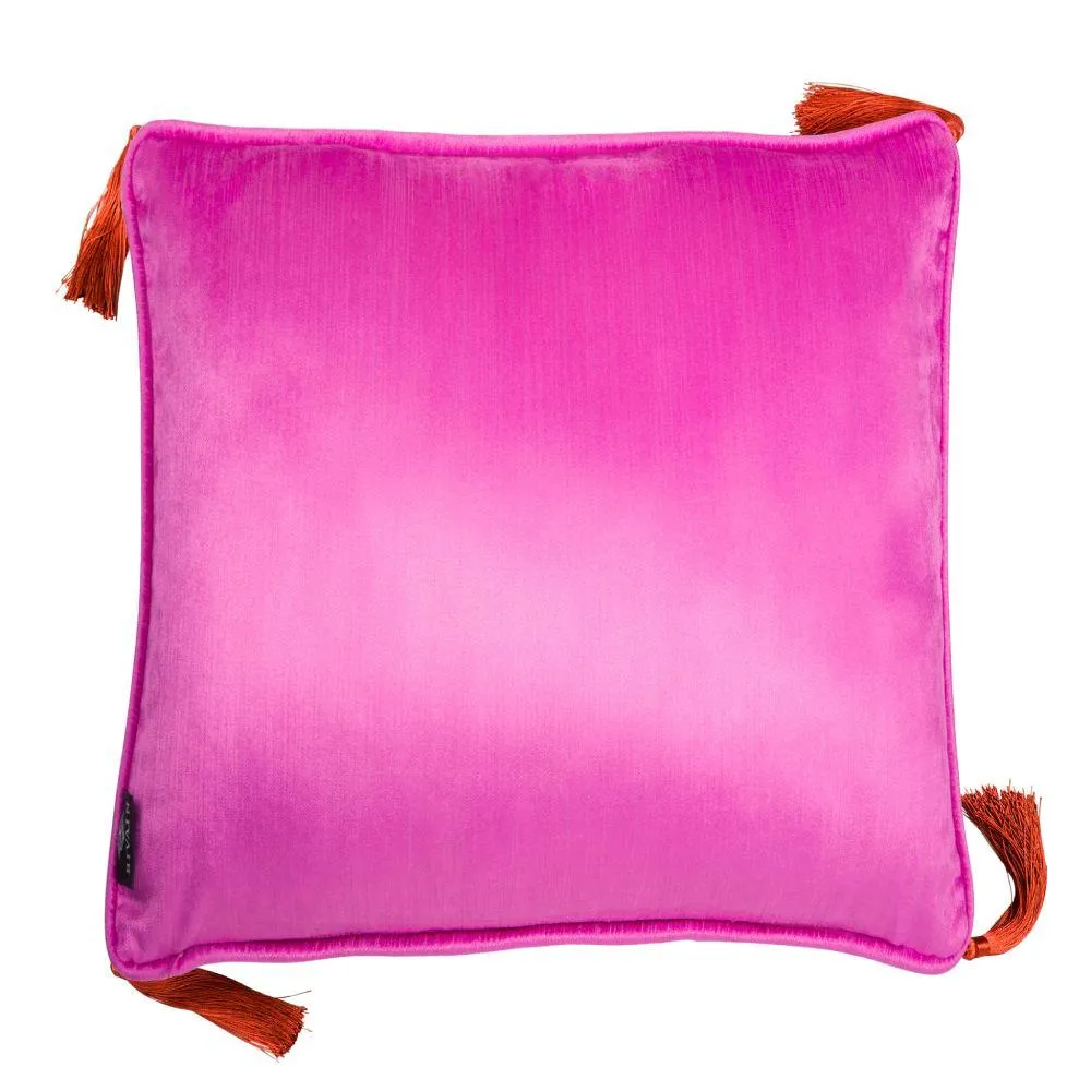 Floor Cushion with Tassels - Silk, Velvet