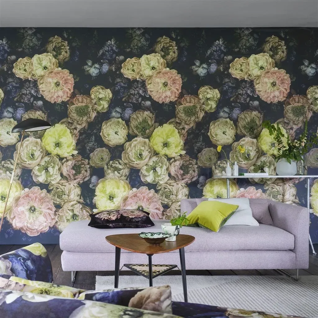 Floral Wallpaper Roll - Midnight, Paper