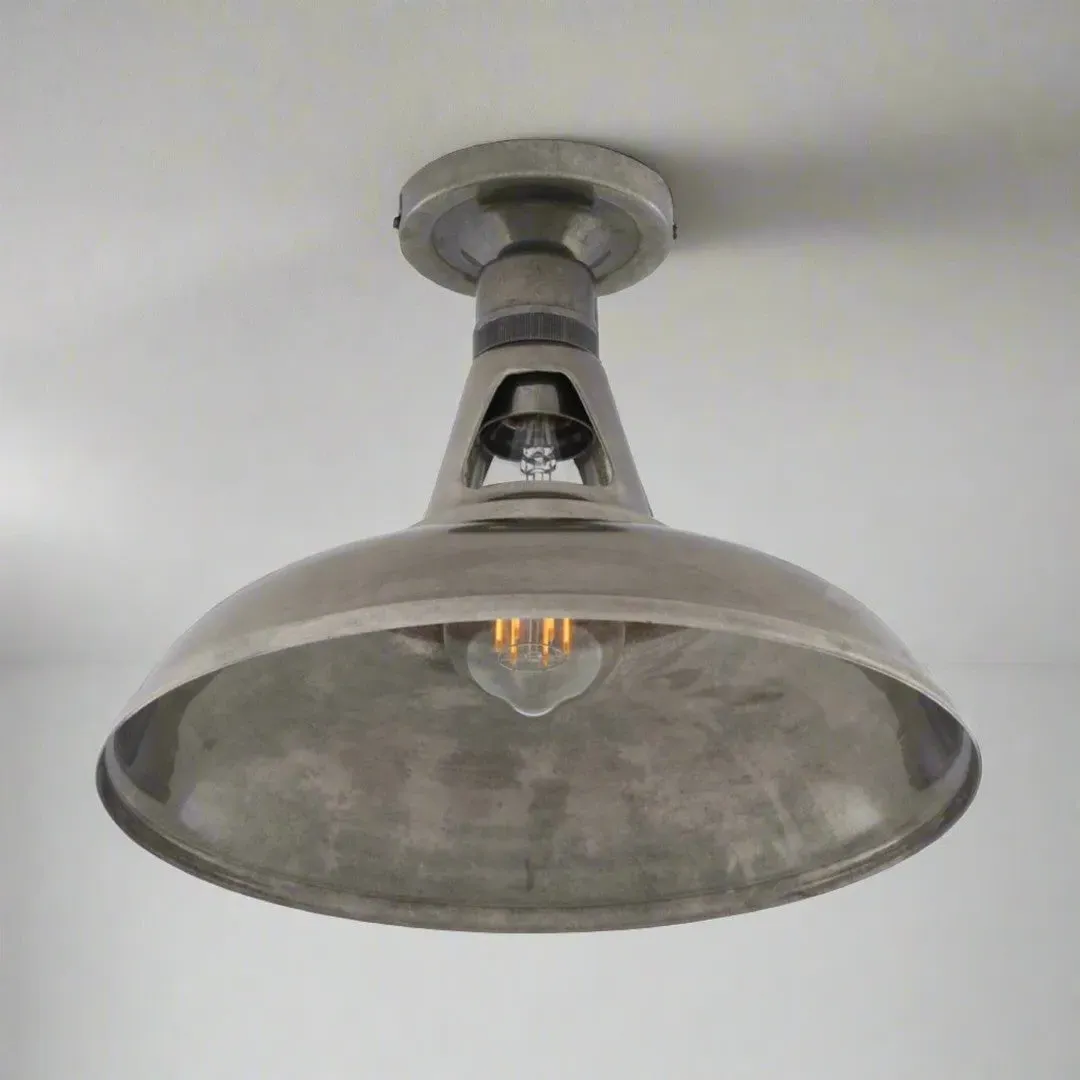 Flush Mount Ceiling Light - Antique Brass
