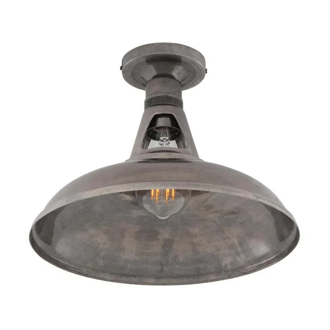 Flush Mount Ceiling Light - Antique Brass
