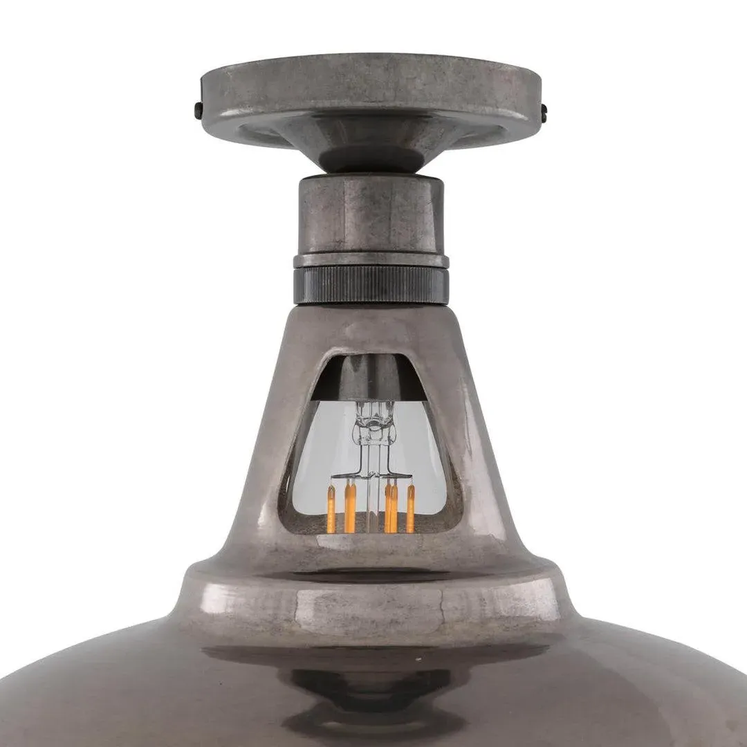 Flush Mount Ceiling Light - Antique Brass