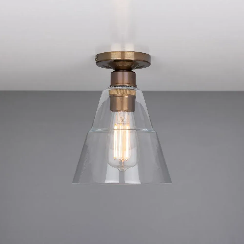 Flush Mount Ceiling Light - Antique Brass image