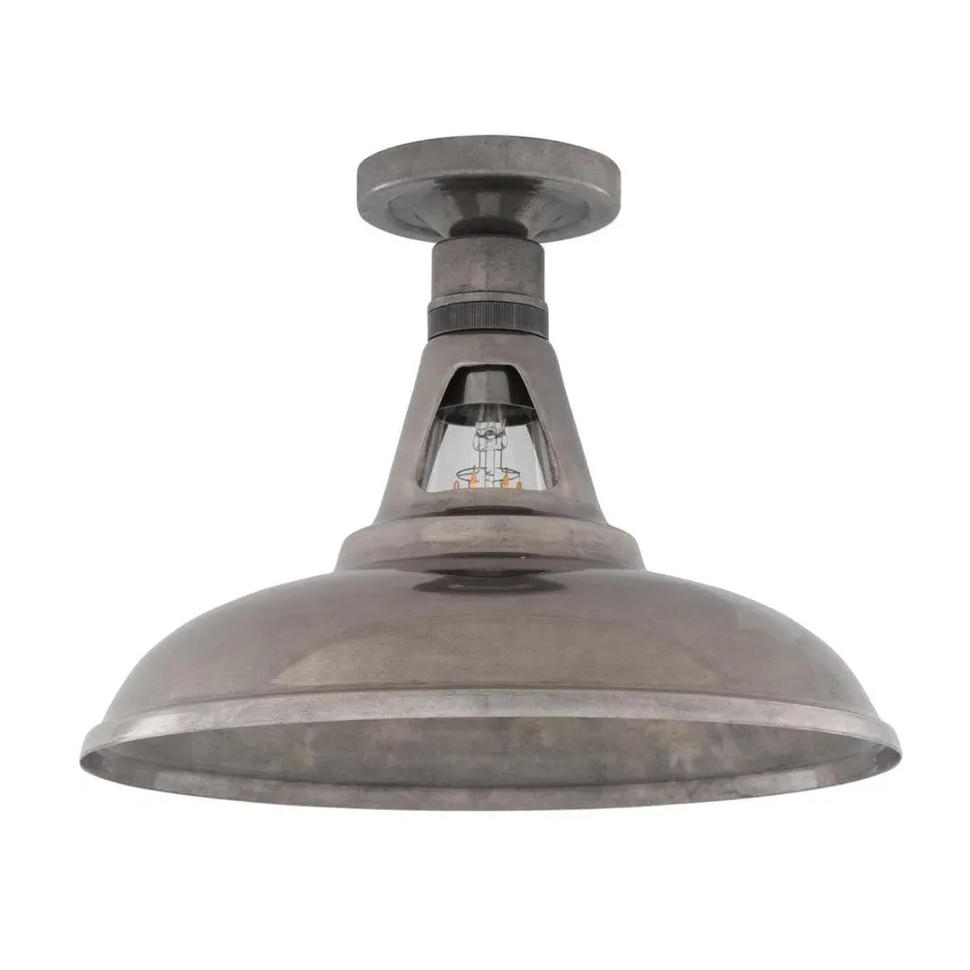 Flush Mount Ceiling Light - Antique Brass image
