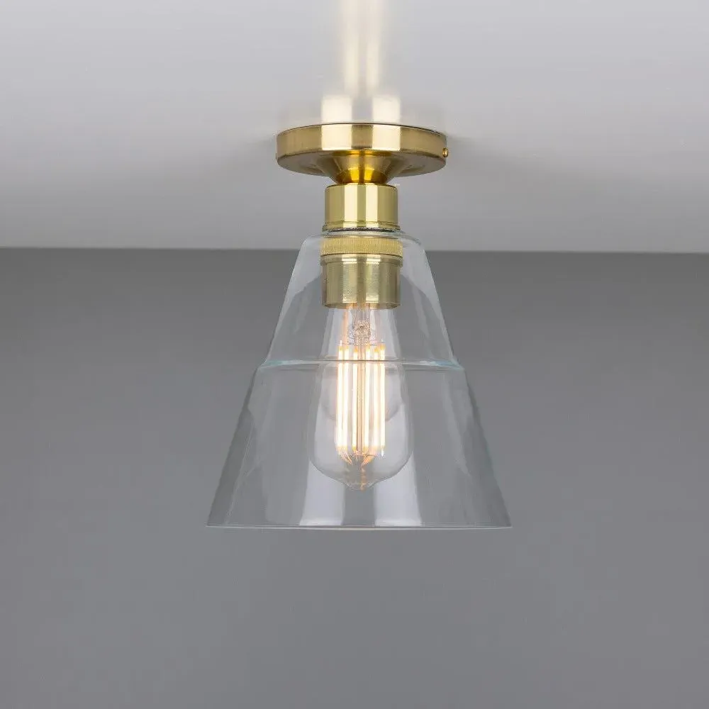 Flush Mount Ceiling Light - Polished Brass