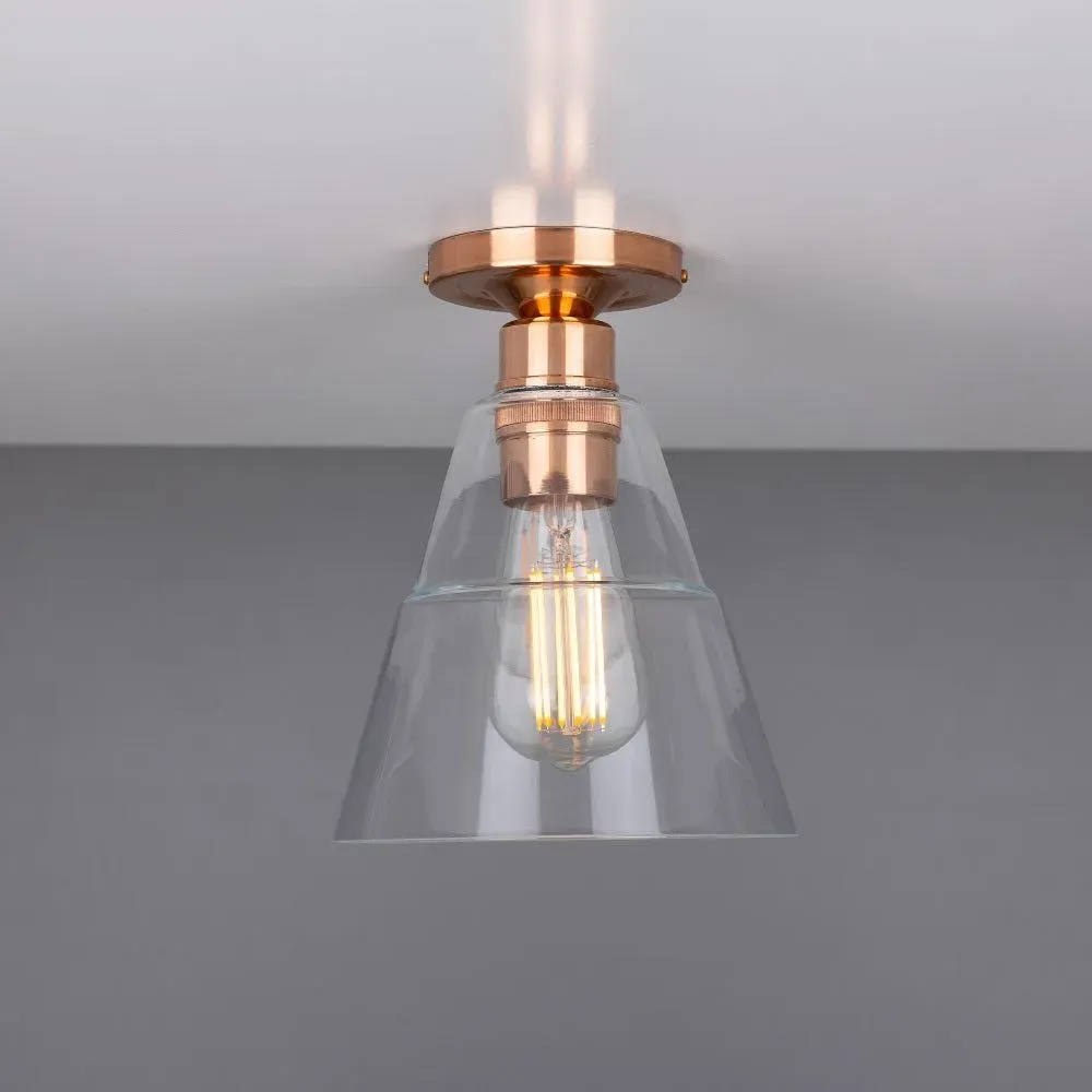 Flush Mount Ceiling Light - Polished Copper