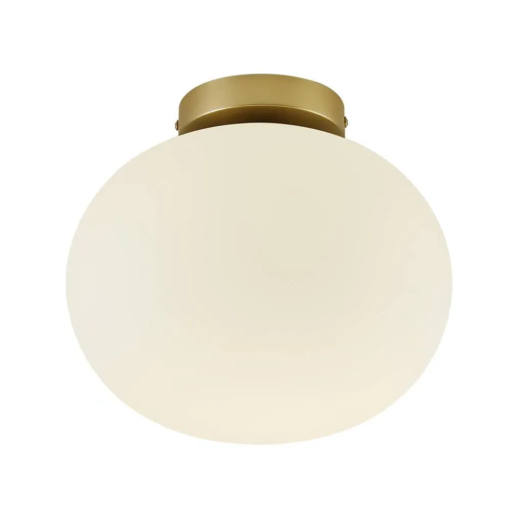 Flush Mount Ceiling Light - White, Glass